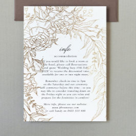 Romantisk blomning White Black Emerald Guld Tilläggskort