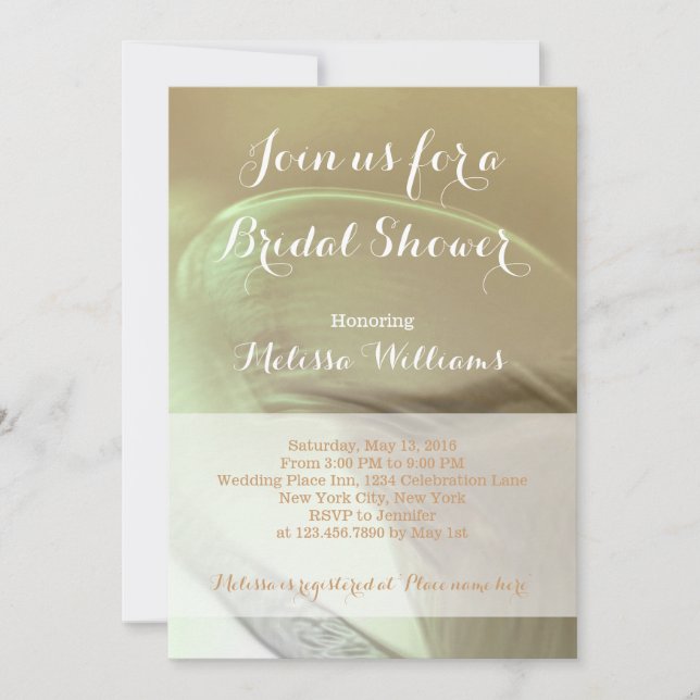 Romantisk Blomsterdetalj - Bröllopsfest Inbjudningar (Framsida)