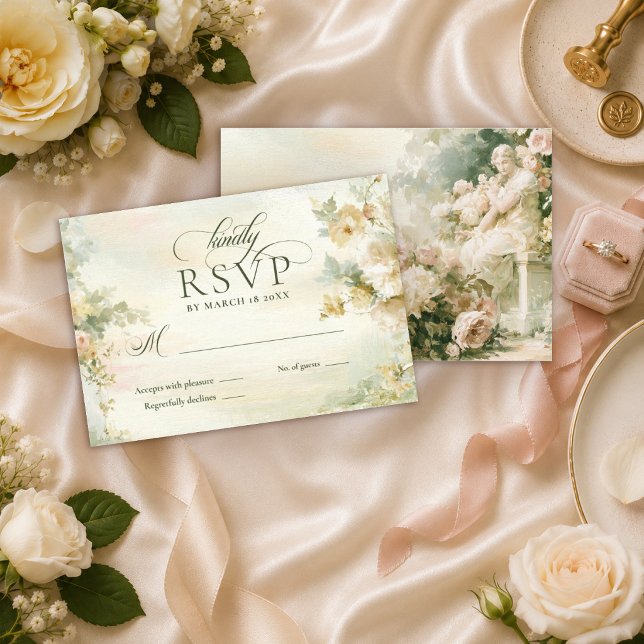 Romantisk blomsterregency fransk trädgård OSA kort (Skapare uppladdad)