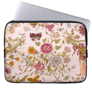 Romantisk blomsterträdgård laptop fodral