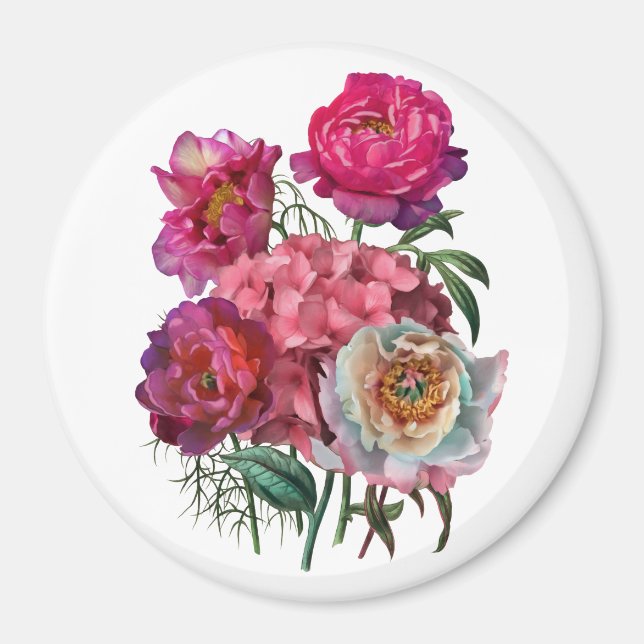 Romantisk blomsterträdgård magnet (Framsidan)