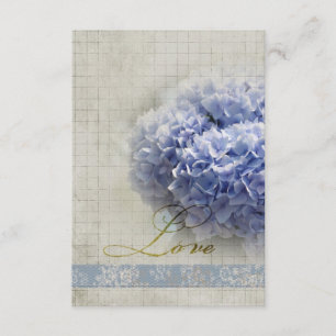 Romantisk Blue Hydrangeas Bröllop OSA Kort