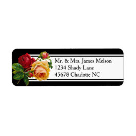 Romantisk bohemisk Vintage Ro Adress Returadress Etikett