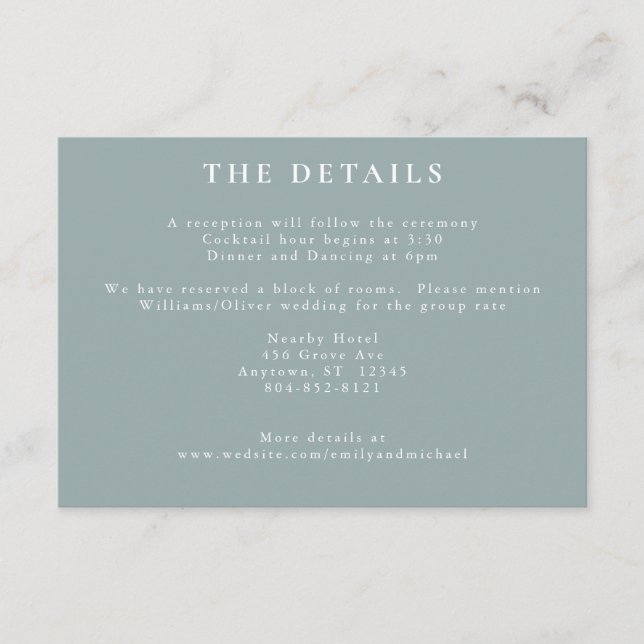 Romantisk bomullsblommor  Blue Sage Tilläggskort (Framsida)