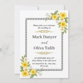 Romantisk bröllopsinbjudan | Anpassadets mall