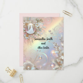 Romantisk bröllopsinbjudan inbjudan vykort