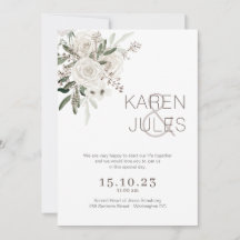 Romantisk bröllopsinbjudan W-ROM-004