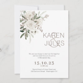 Romantisk bröllopsinbjudan W-ROM-004 Inbjudningar