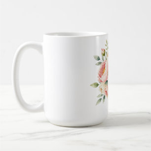 Romantisk bukett av pioner med diamant ring kaffemugg