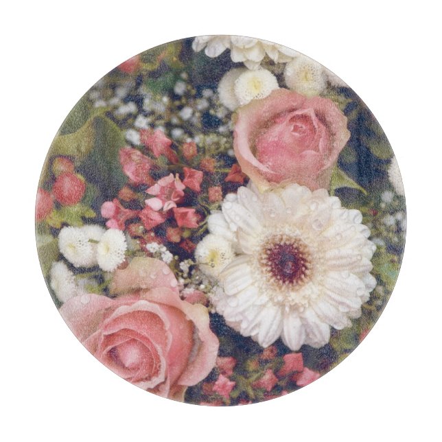 Romantisk bukett med rosa rosor (Framsidan)
