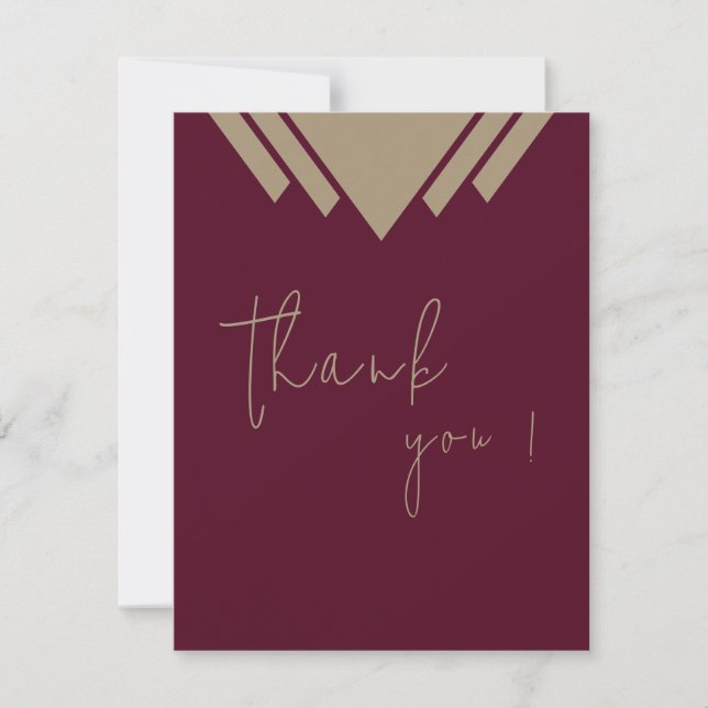 Romantisk Burgundy Calligraphy-tackkort Tack Kort (Framsida)