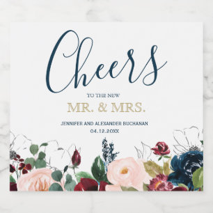 Romantisk burgundy, Rosa, blått och svart moussera