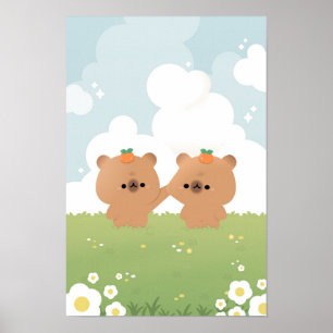 Romantisk Capybara par Poster