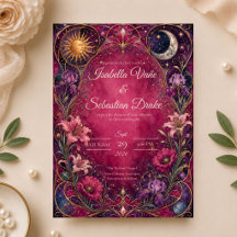 Romantisk Celestial Art Nouveau Bröllop