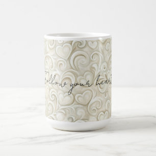 Romantisk Chic Hjärtvirvlar Kaffemugg