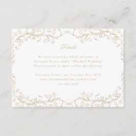 Romantisk Chinoiserie Antik Fransk Guldbröllop Tilläggskort