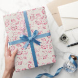 Romantisk Cream Rosa Glitter Blommigt Bröllop Presentpapper<br><div class="desc">Romantisk Rosa Cream Glitter Blommigt Personlig Namn Bröllop eller Möhippa</div>