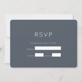 Romantisk dammig blå bröllops-RSVP Inbjudningar