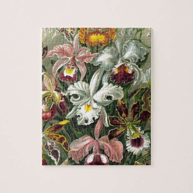 romantisk dejt blommar rsvp färgglad chic pussel (Vertikal)