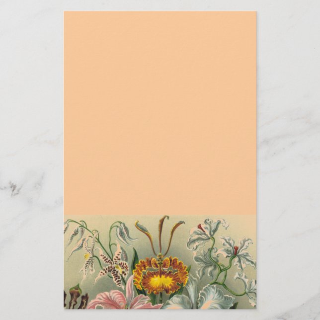 romantisk dejt blommar rsvp färgrik chic brevpapper (Framsida)