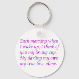 Romantisk dikt för ditt äkta kärlek blandade färg  nyckelring