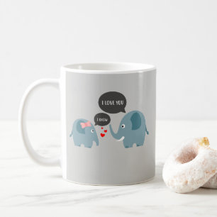 Romantisk elefant: Jag älskar dig, mig vet Kaffemugg