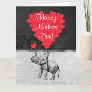 Romantisk elefant mors dag kort