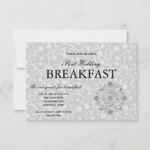 Romantisk Elegans Efterbröllopsfrukost OSA Kort