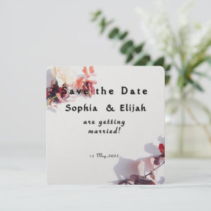 Romantisk Elegant Blommigt Spara datum bröllop-kor Datumet