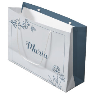 Romantisk elegant dammig blå blomklänning bröllop