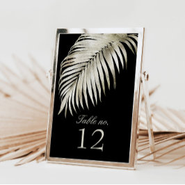 Romantisk Elegant Golden Bröllop Bordsnummer