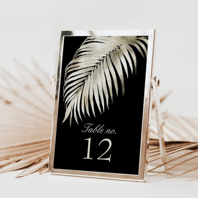 Romantisk Elegant Golden Bröllop Bordsnummer (Skapare uppladdad)