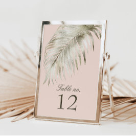 Romantisk Elegant Golden Bröllop Bordsnummer