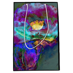 Romantisk elegant lila teal Blommålning