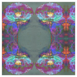 Romantisk elegant lila teal Blommålning Tyg