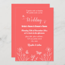 Romantisk elegant rosa blommigt bröllop