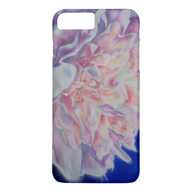 Romantisk elegant rosa vit, blå pastellvattenfärg Case-Mate iPhone skal (Baksida)