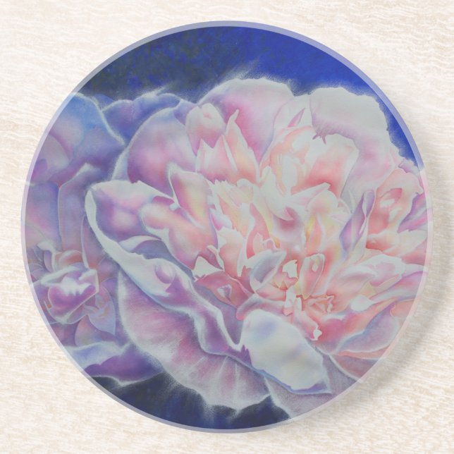 Romantisk elegant rosa vit, blå pastellvattenfärg underlägg (Framsidan)