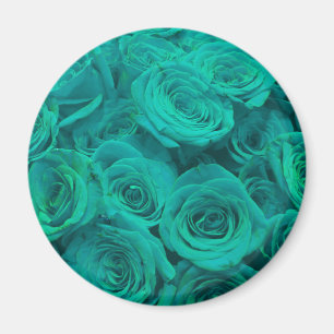 Romantisk elegant teal - grönt ro magnet