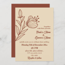 Romantisk elegant teracotta blommigt