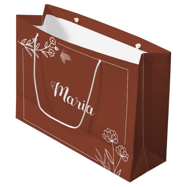 Romantisk elegant terrakotta blomsterbröllop (Framsidan Vinklad)