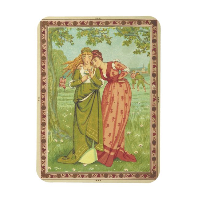 Romantisk Elegant Vintage Alla Hjärtans Dag, Vikto Magnet (Vertikal)