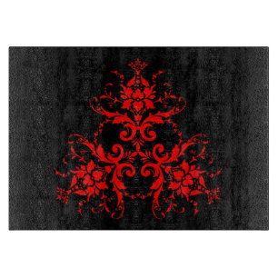 Romantisk, elegant vintage damask röd gotisk