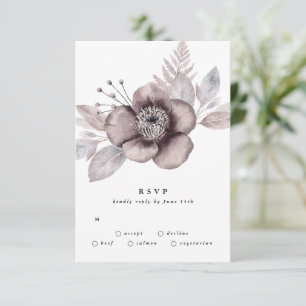 Romantisk Elegant Watercolor Blommigt Bröllop OSA Kort