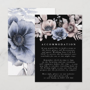Romantisk Elegant Watercolor Blommigt Bröllop Tilläggskort
