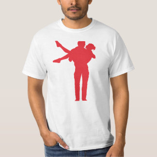 Romantisk embrace Upphävd av Kärlek T Shirt