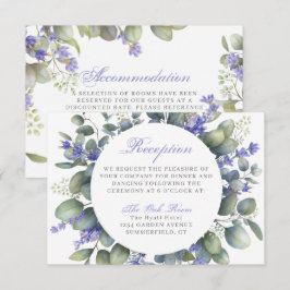 Romantisk Eucalyptus & Lavendel Mottagning/Boende Inbjudningar
