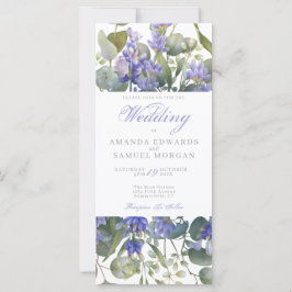 Romantisk Eukalyptus & Lavendel Bröllopsinbjudan