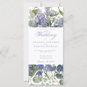 Romantisk Eukalyptus & Lavendel Bröllopsinbjudan