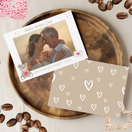 Romantisk färgad för fotovattenfärg Kaffe Julkort
